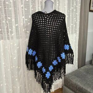 Handmade crochet poncho NEW